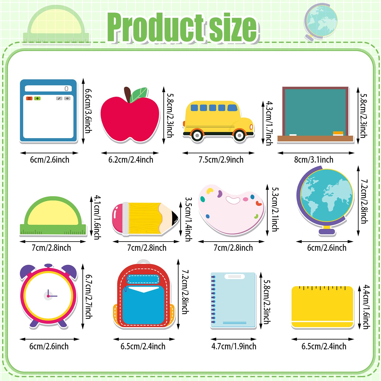 Cute School Sticky Notes Set
