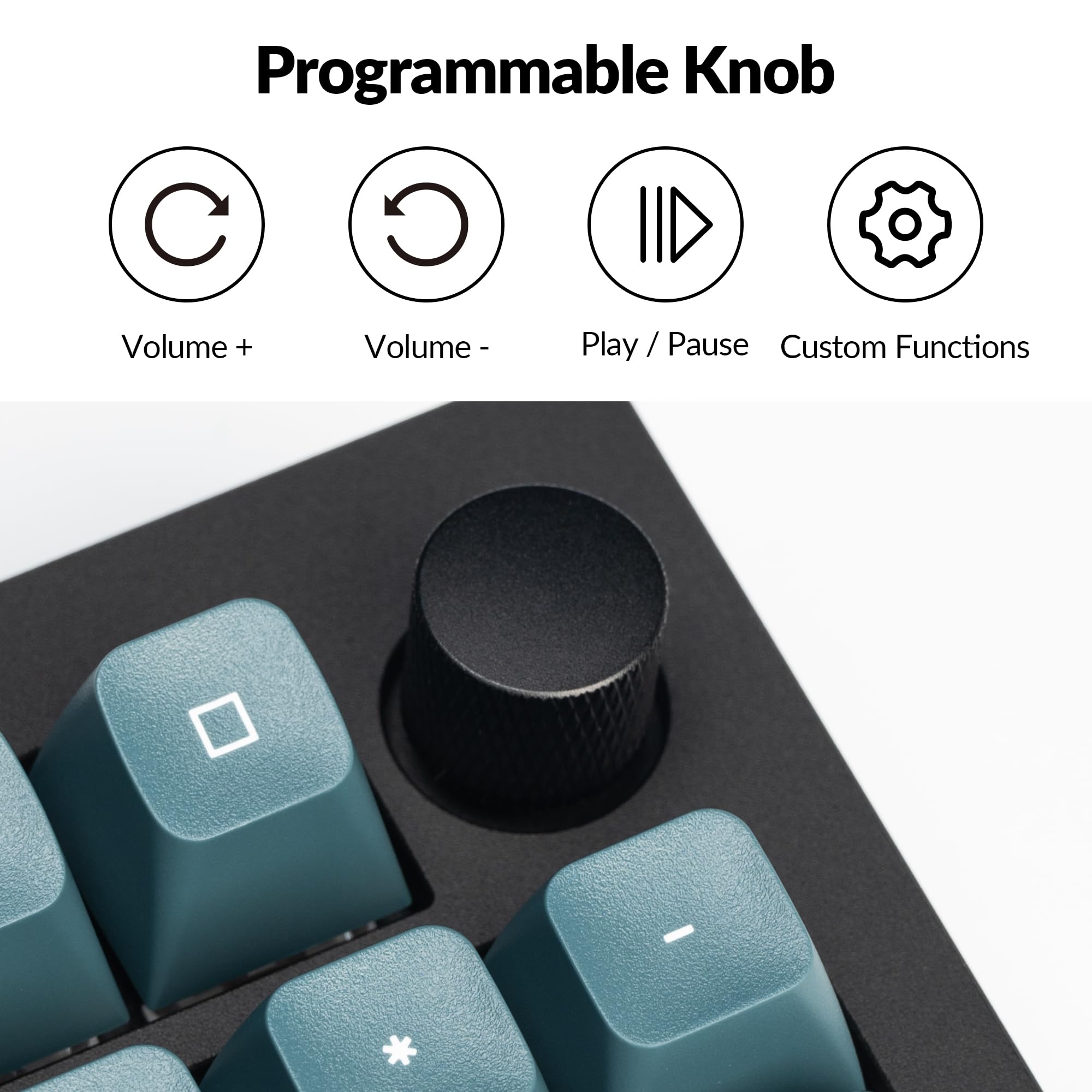 Wireless QMK Mechanical Keyboard With Knob