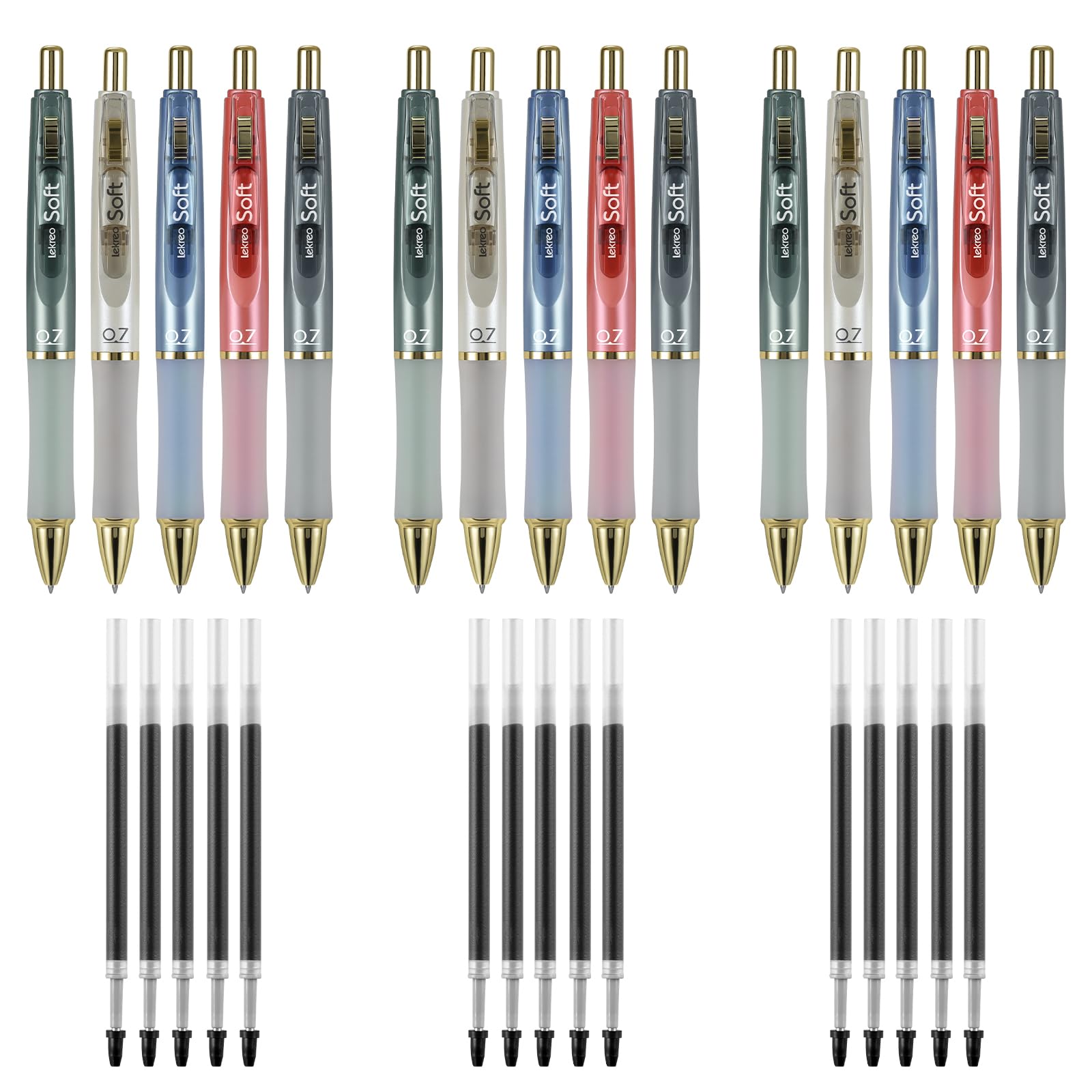 Retractable Gel Ink Pens With Refills