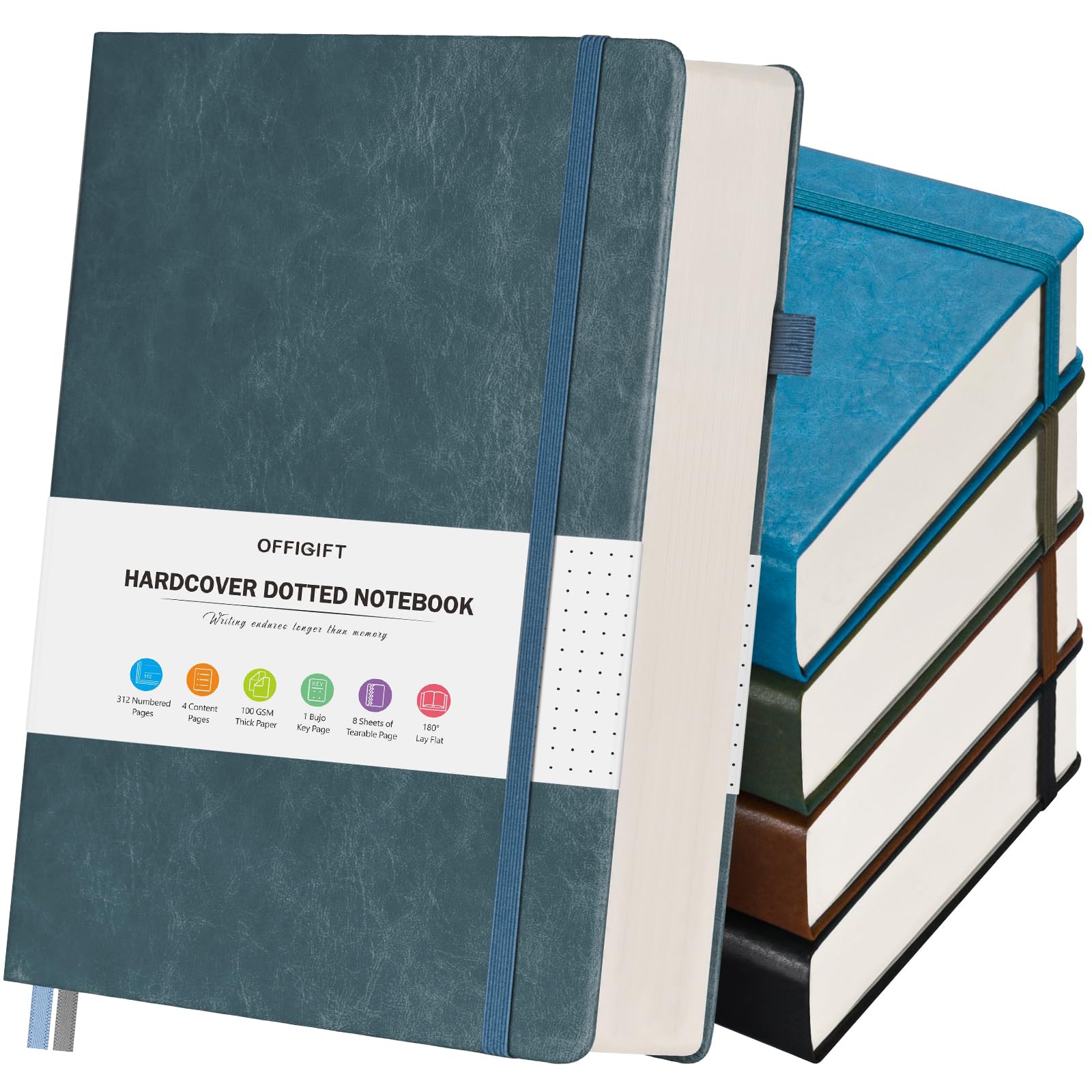 Hardcover Leather Journal Notebook Set
