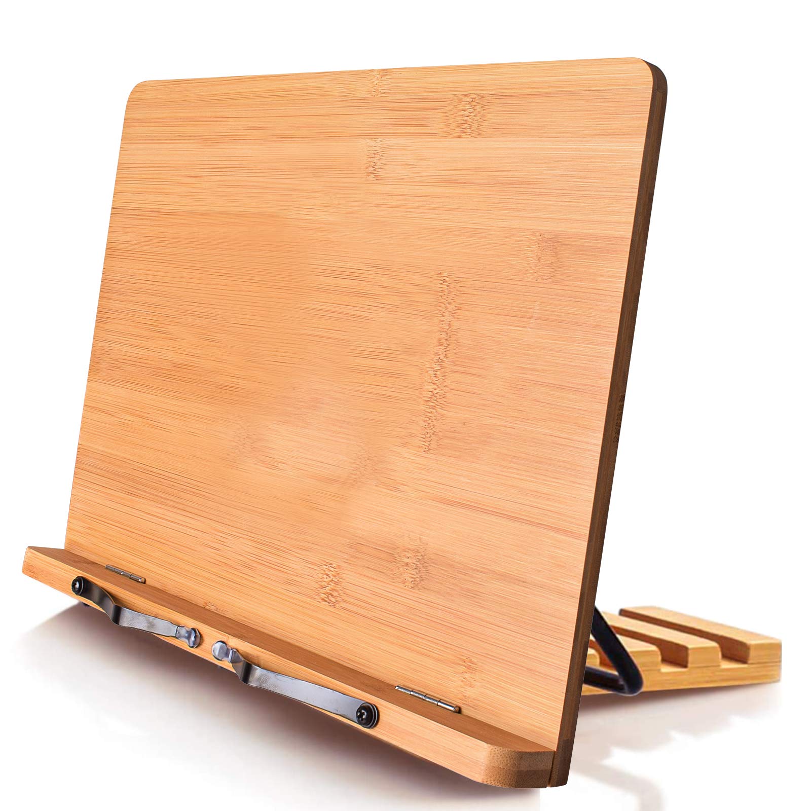 Bamboo Book Stand For Reading And Cookbooks