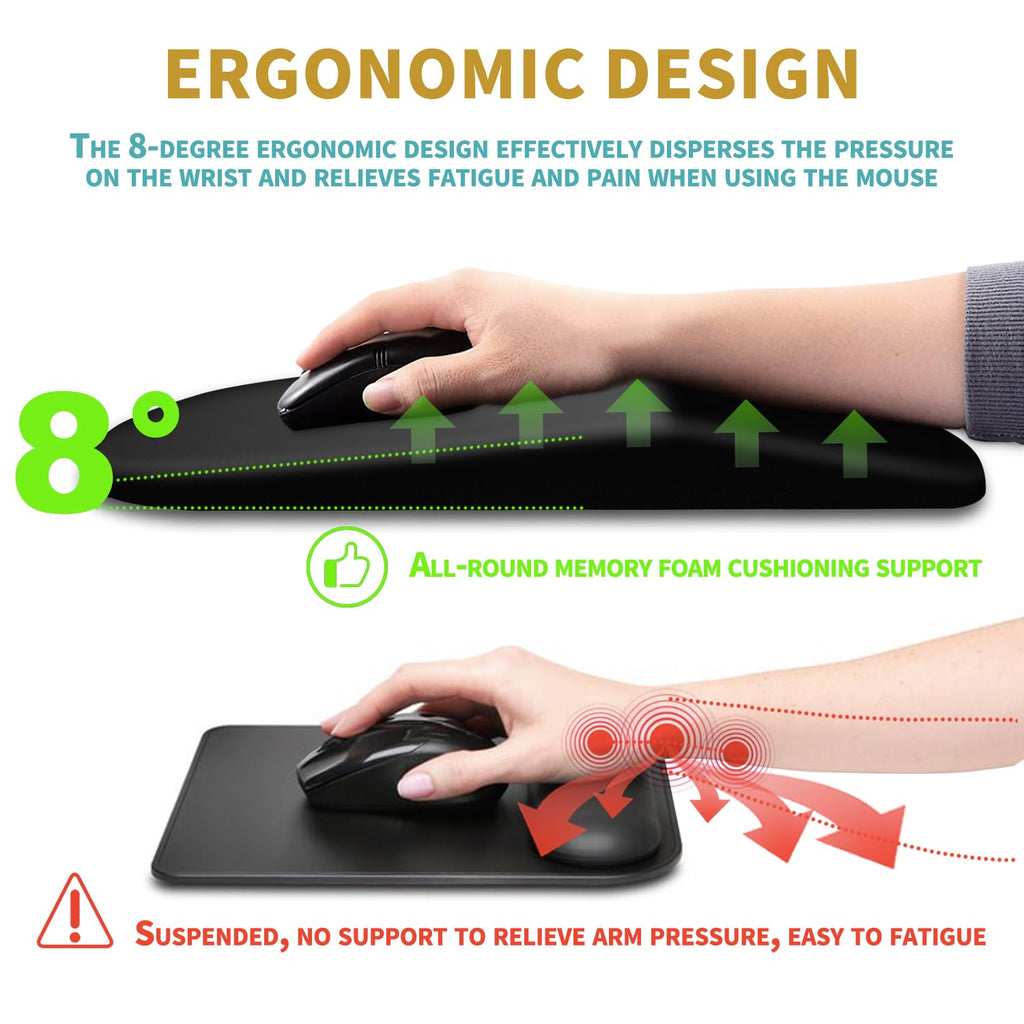 Ergonomic Mouse Pad With Wrist Support