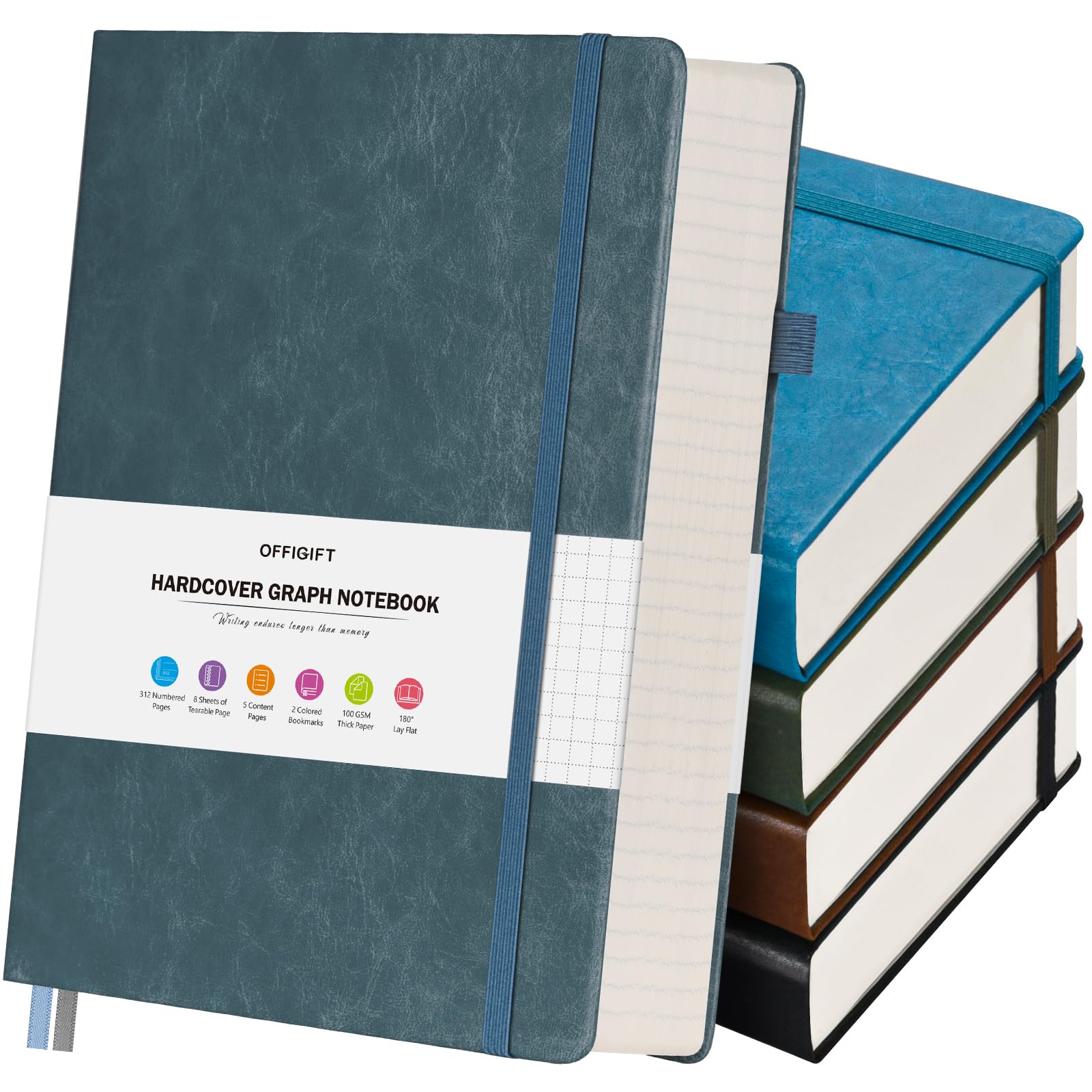 Hardcover Leather Journal Notebook Set