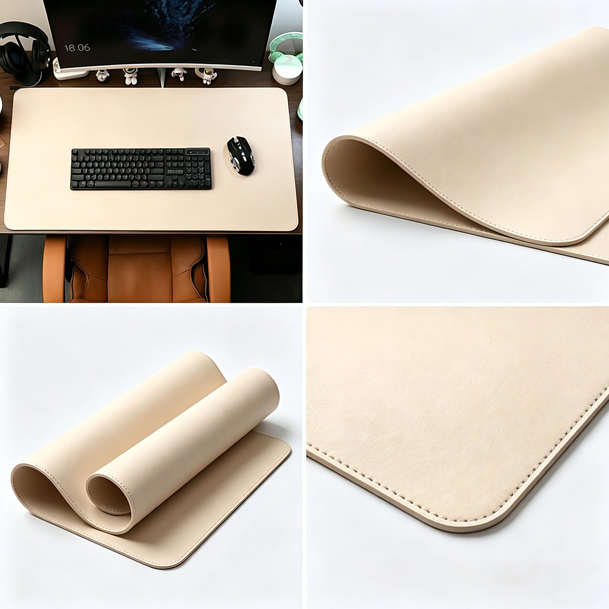 Non-Slip PU Leather Desk Mat
