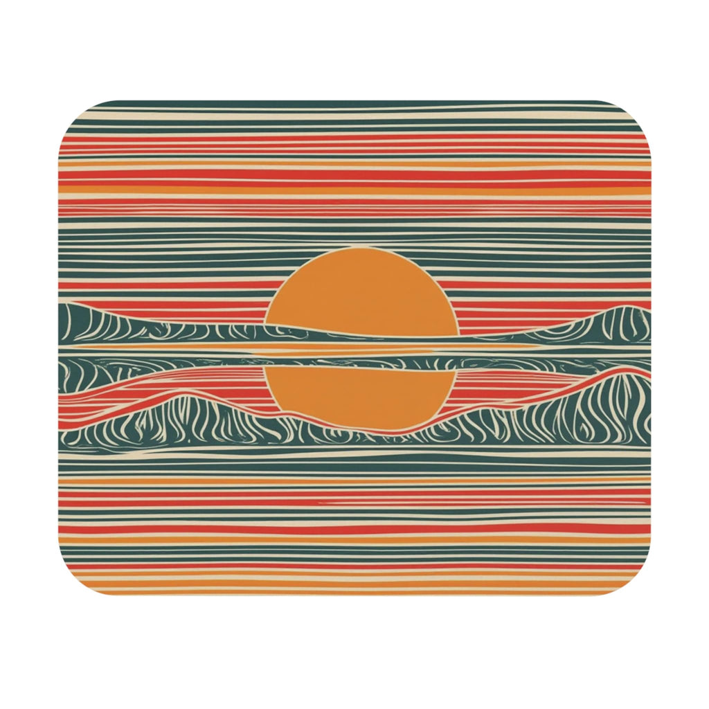 Abstract Wave Pattern Mouse Pad