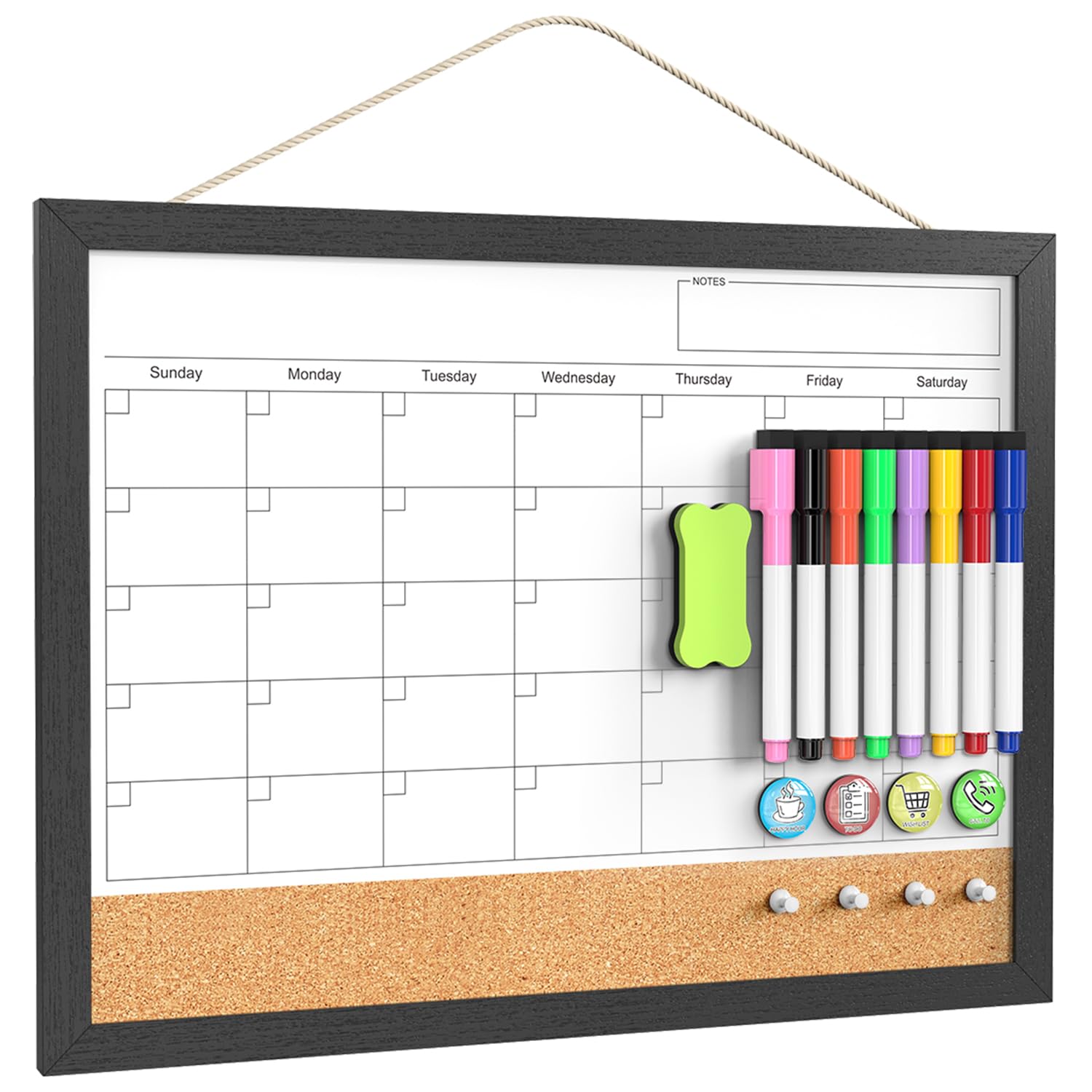 Magnetic Dry Erase Calendar Whiteboard