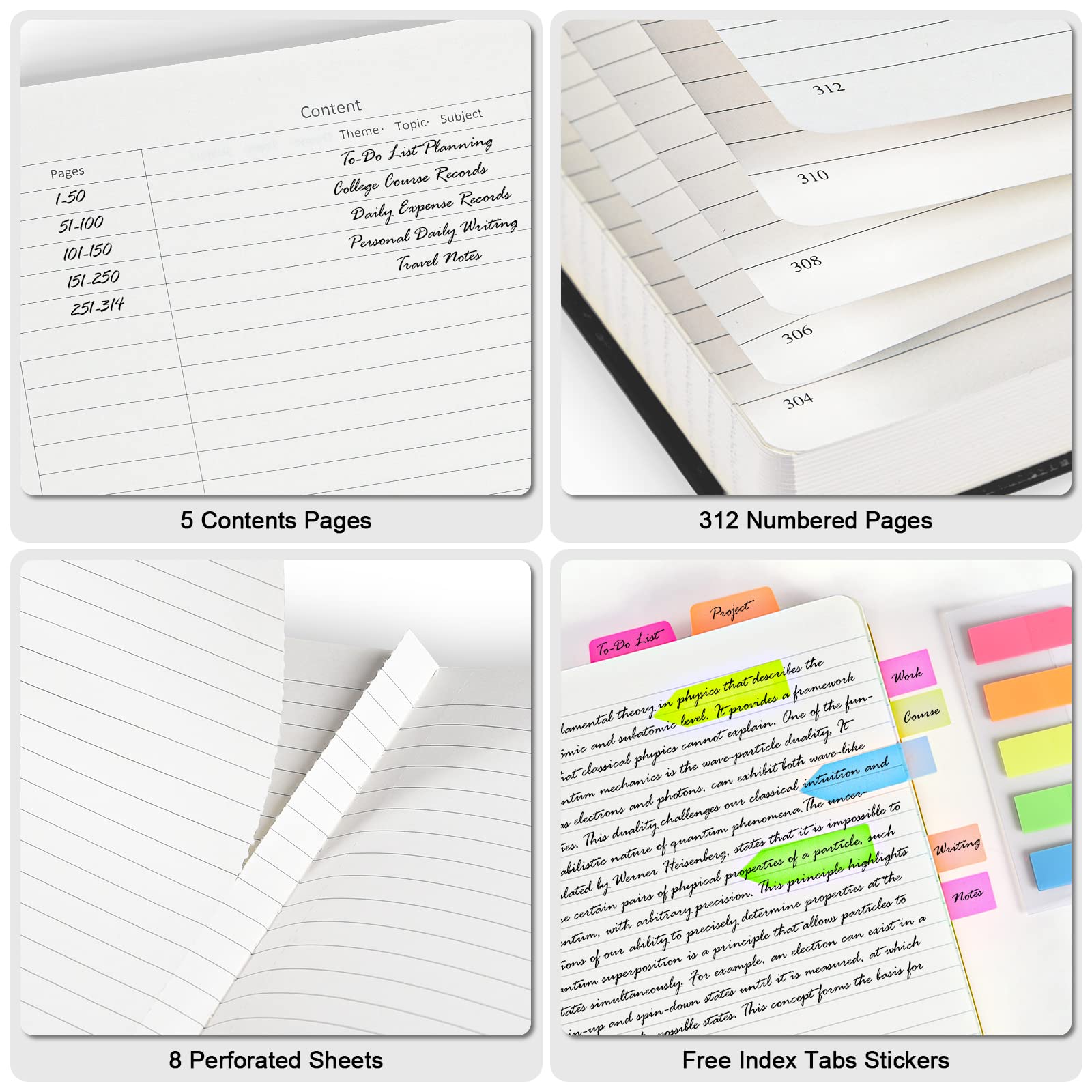 Hardcover Leather Journal Notebook Set