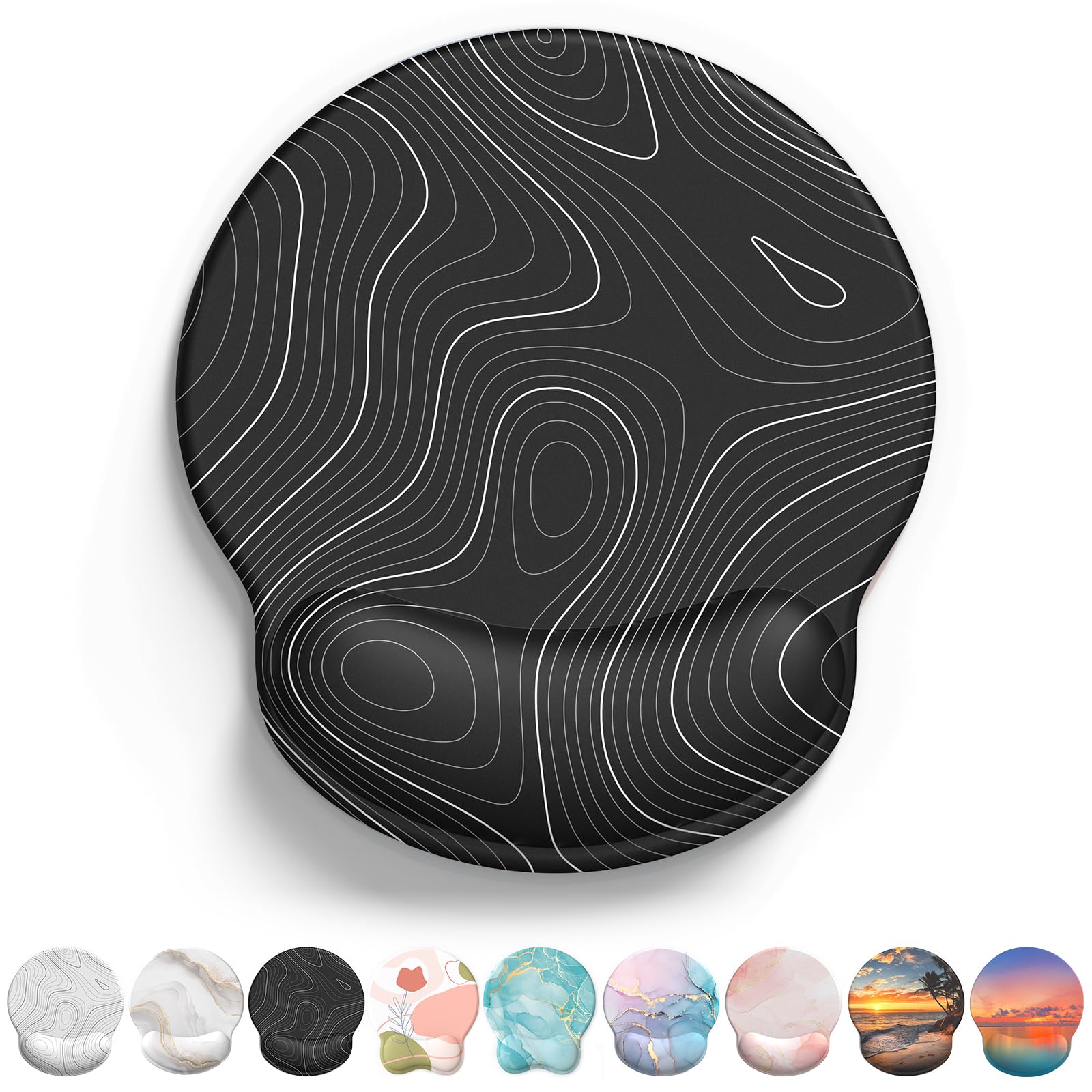 Mouse Pad With Gel Wrist Support