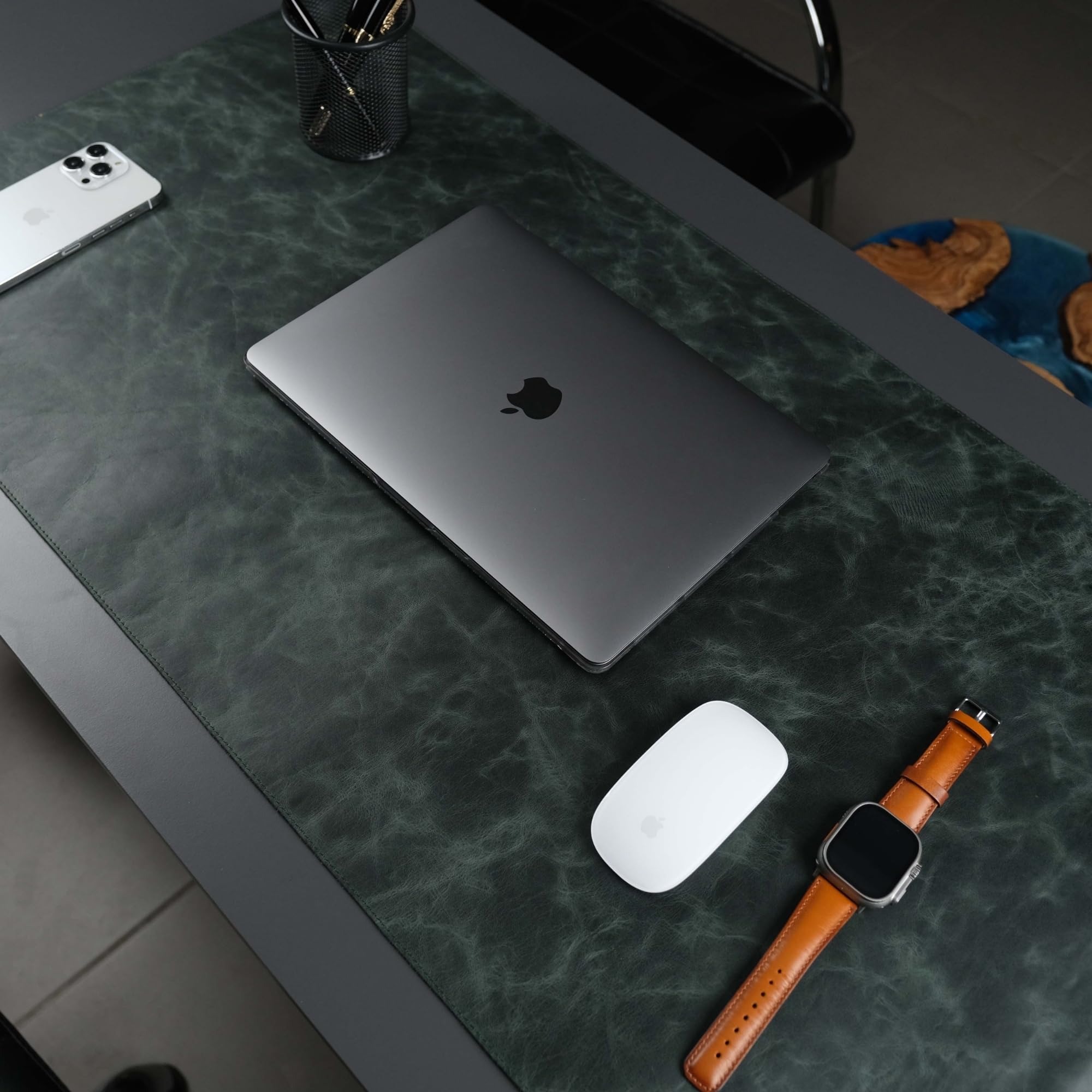 Genuine Leather Desk Pad For Mouse And Keyboard