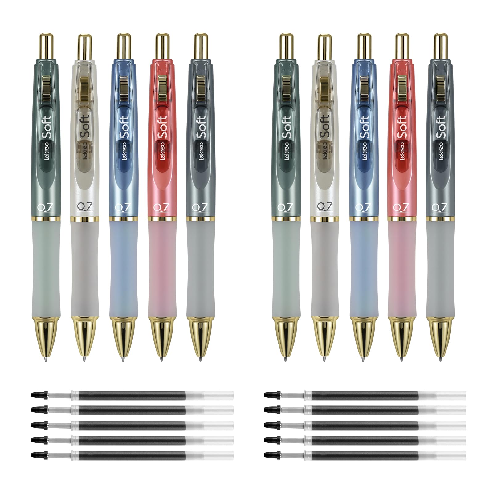 Retractable Gel Ink Pens With Refills