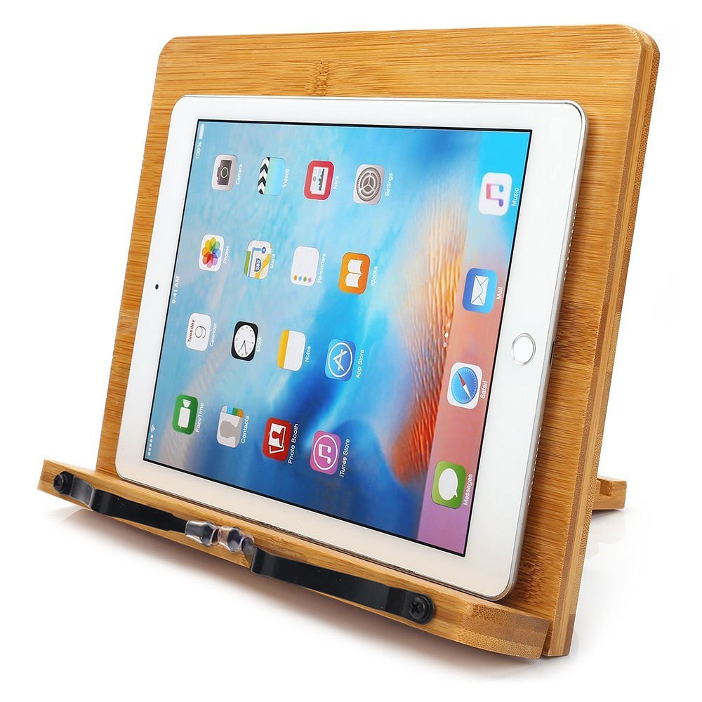 Bamboo Book Stand For Reading And Cookbooks
