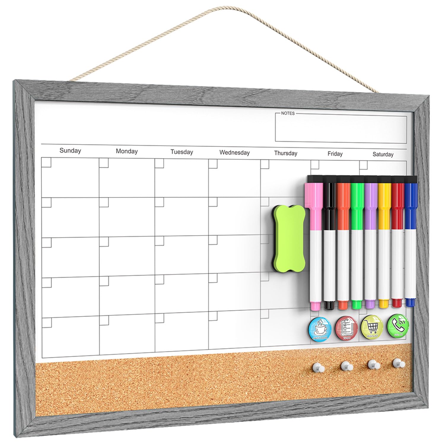 Magnetic Dry Erase Calendar Whiteboard
