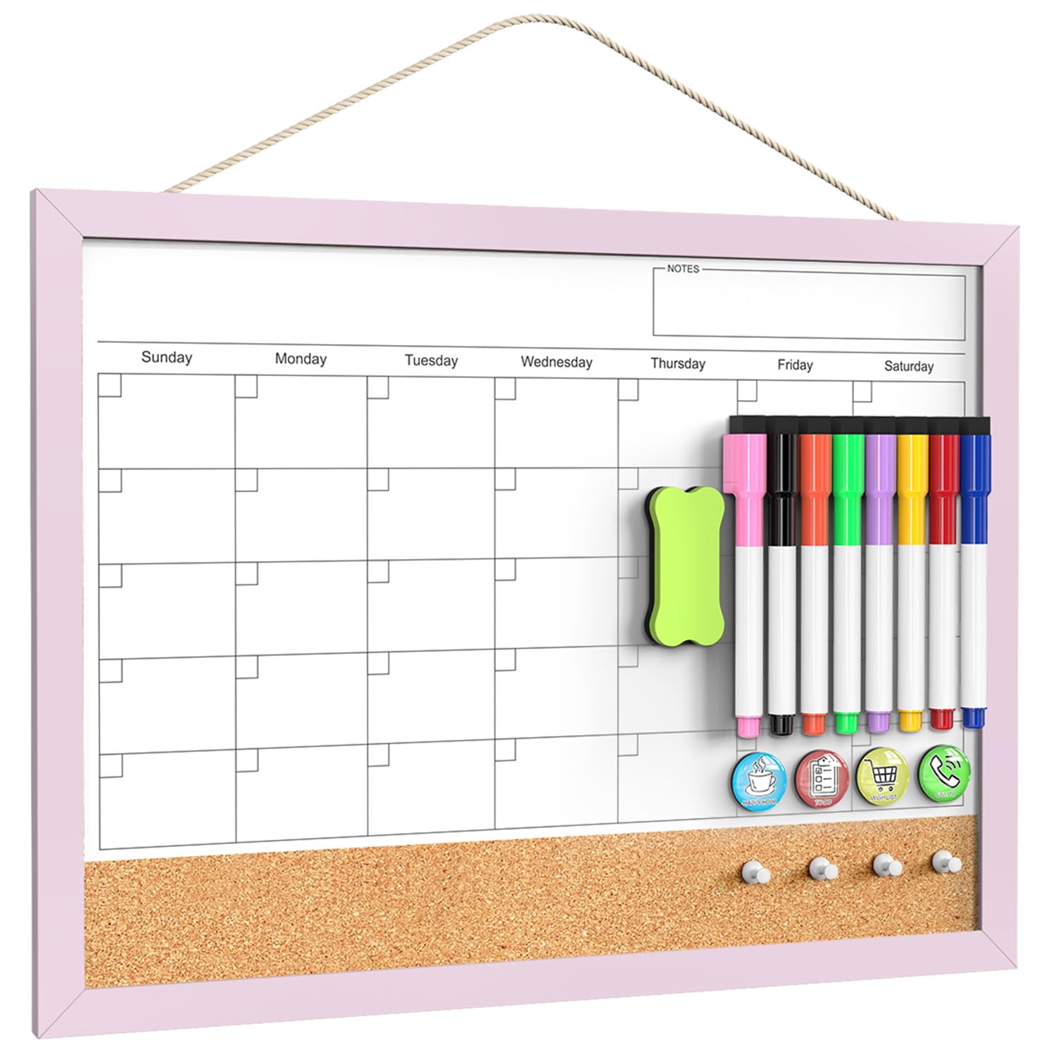 Magnetic Dry Erase Calendar Whiteboard