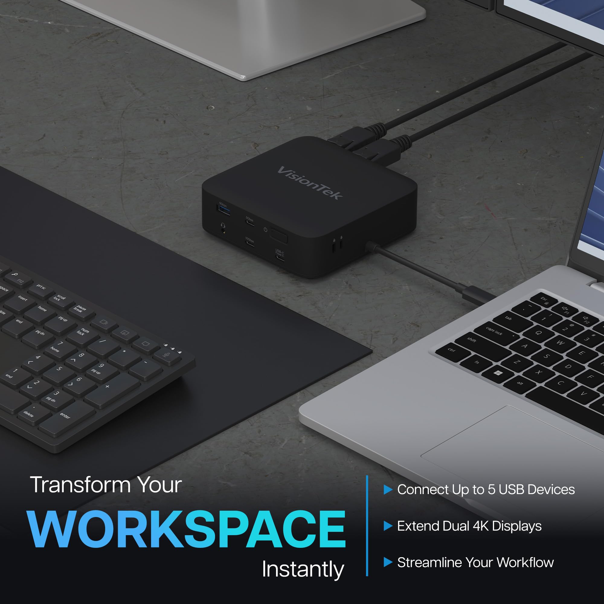Dual 4K USB-C Docking Station With HDMI