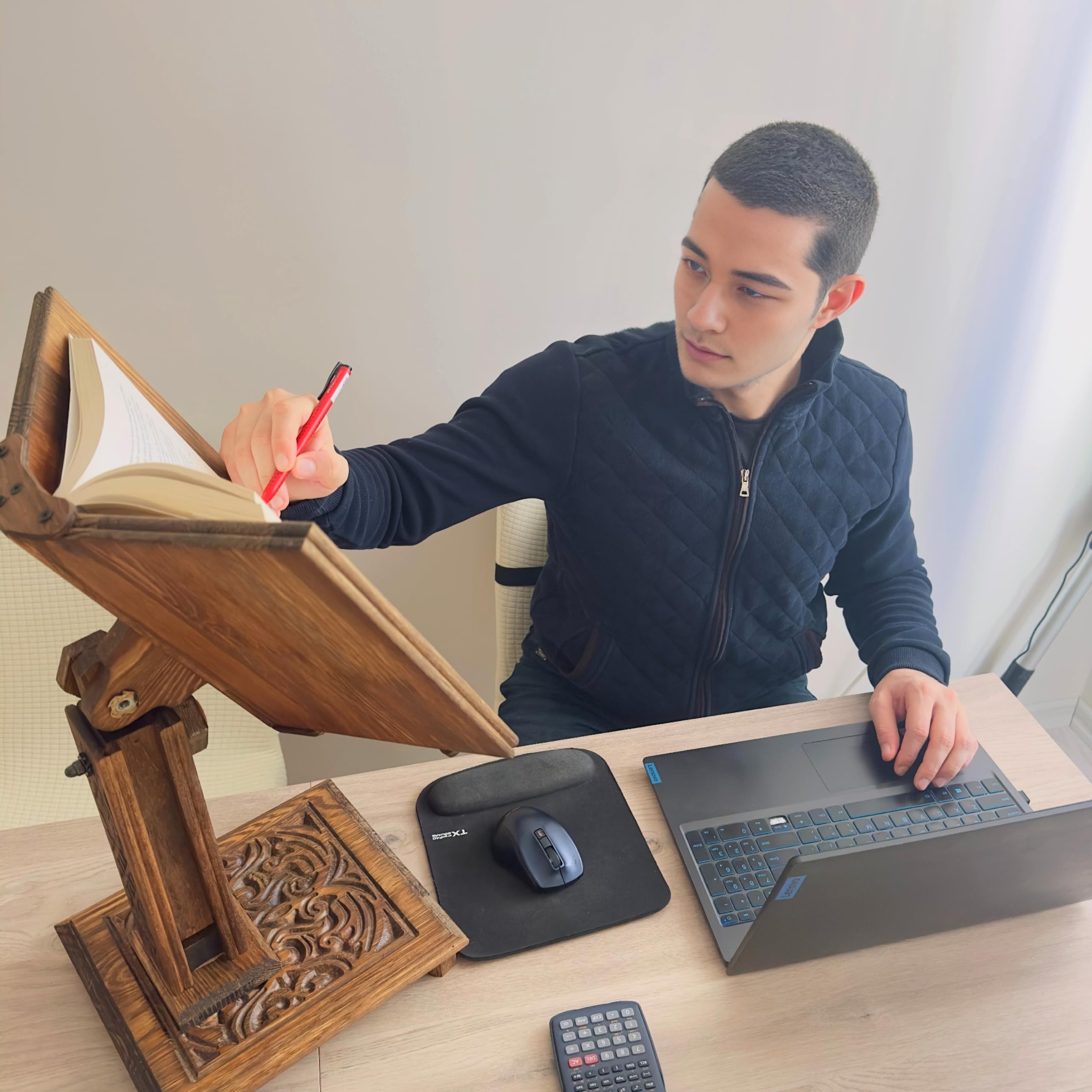 Adjustable Wooden Book Stand For Desktop Reading