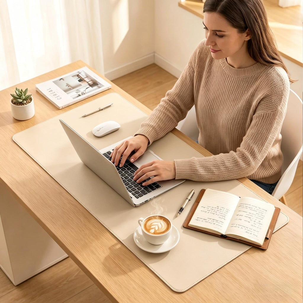 Non-Slip PU Leather Desk Mat