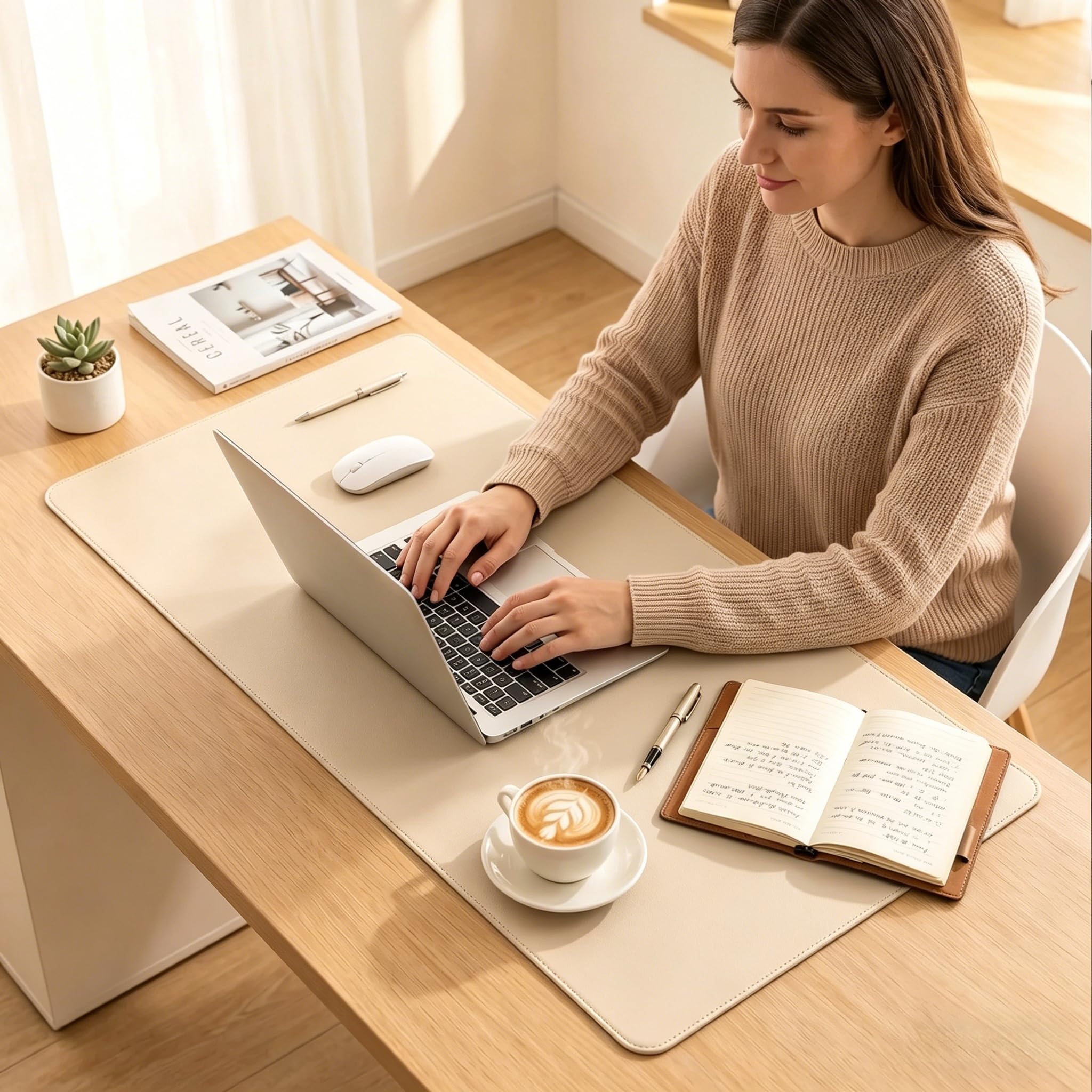 Non-Slip PU Leather Desk Mat