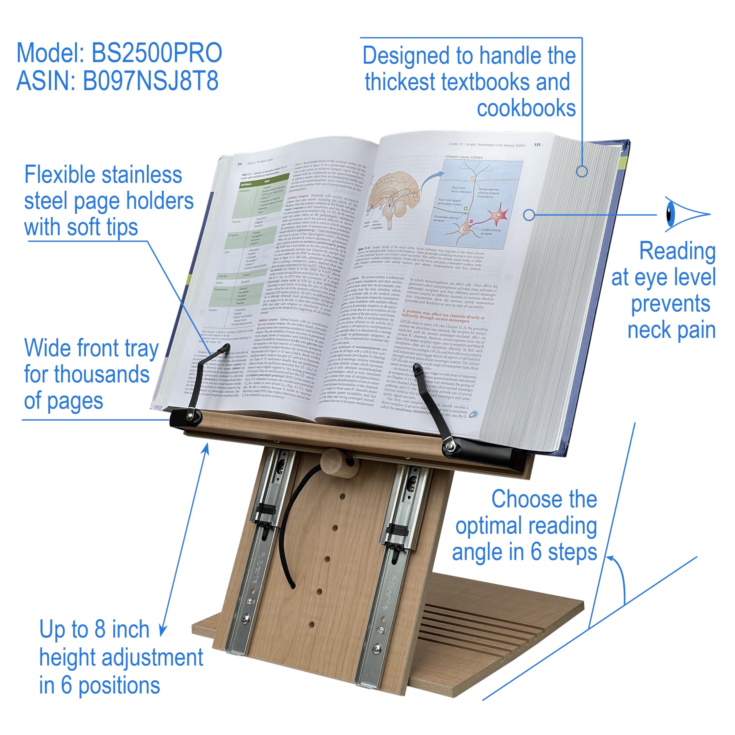 Adjustable Ergonomic Book Stand For Reading