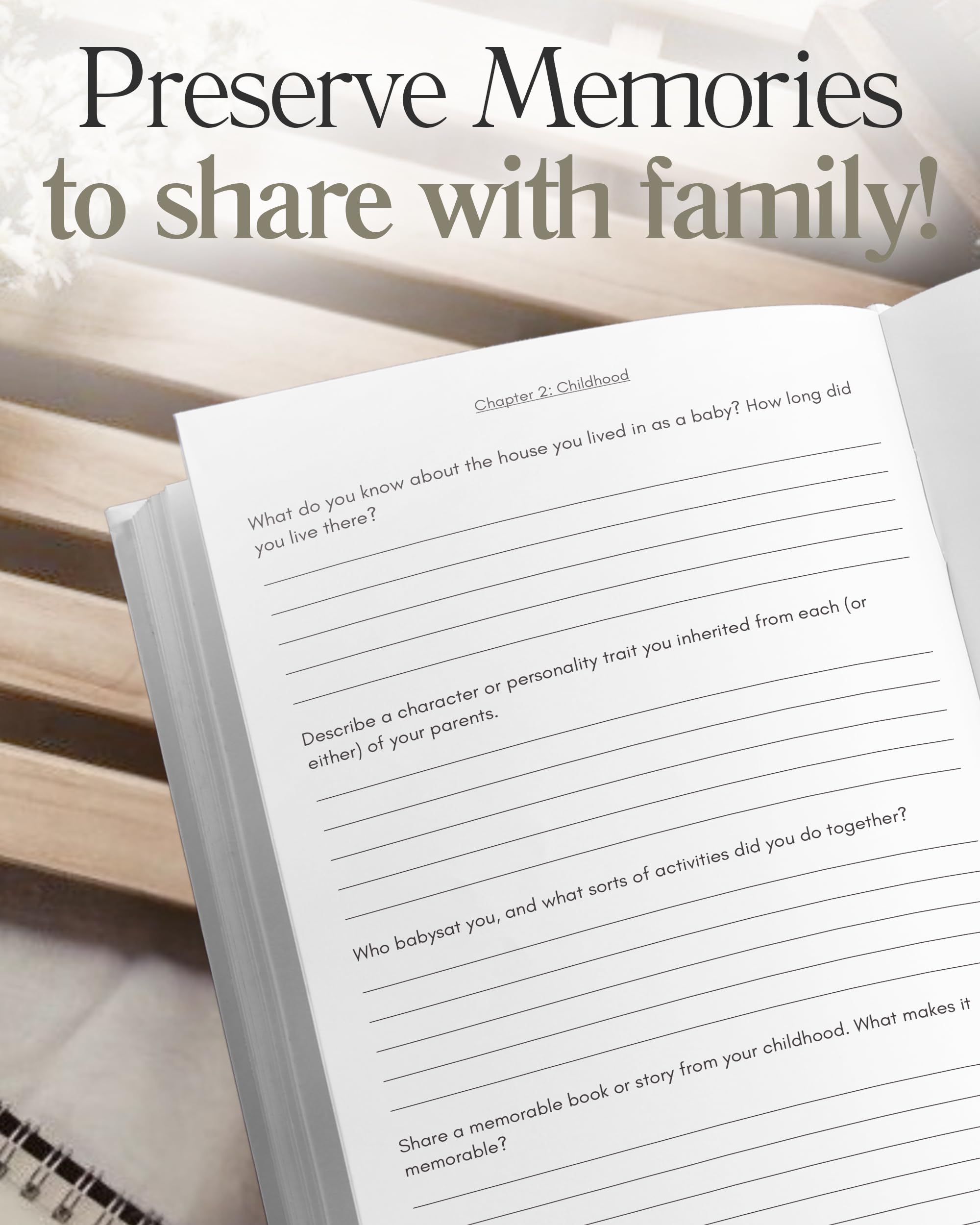 Hardcover Life Story Memory Journal