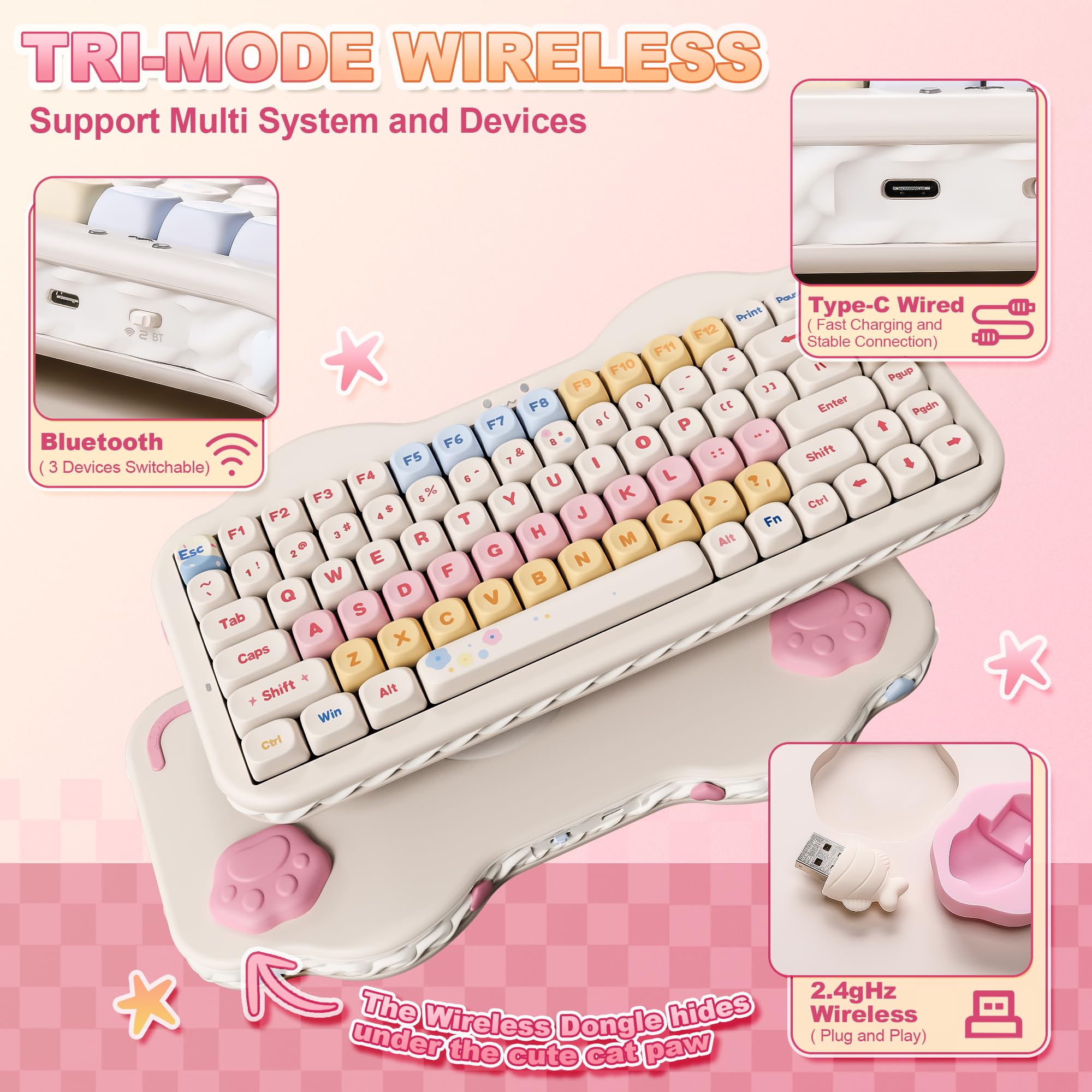75% Wireless Mechanical Keyboard With RGB