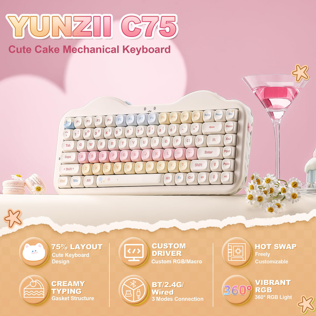 75% Wireless Mechanical Keyboard With RGB