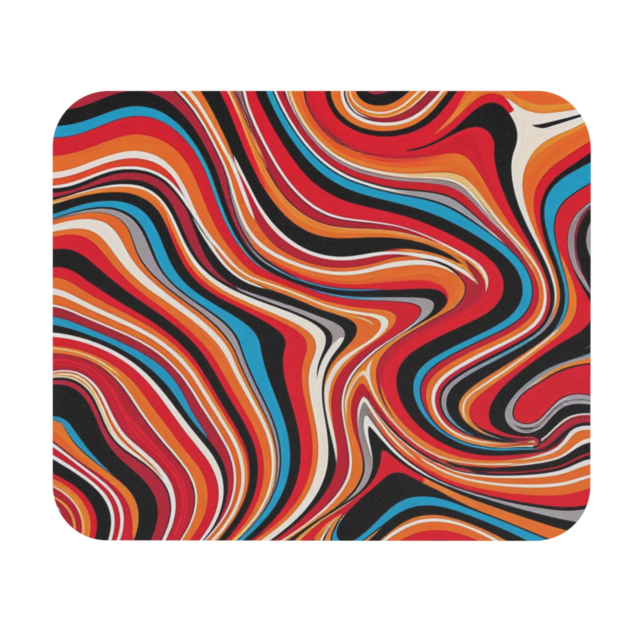 Abstract Wave Pattern Mouse Pad
