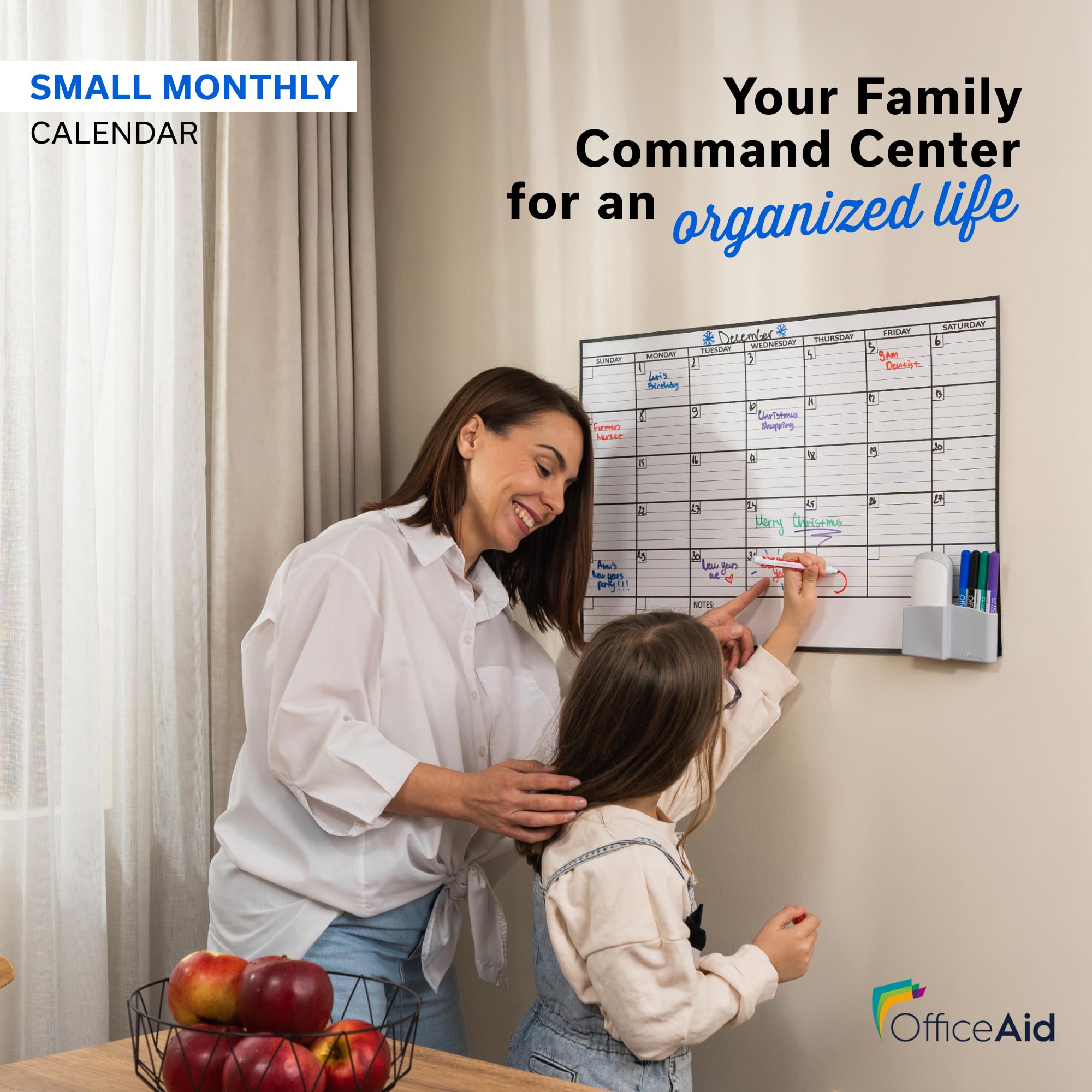Large Dry Erase Monthly Calendar Whiteboard