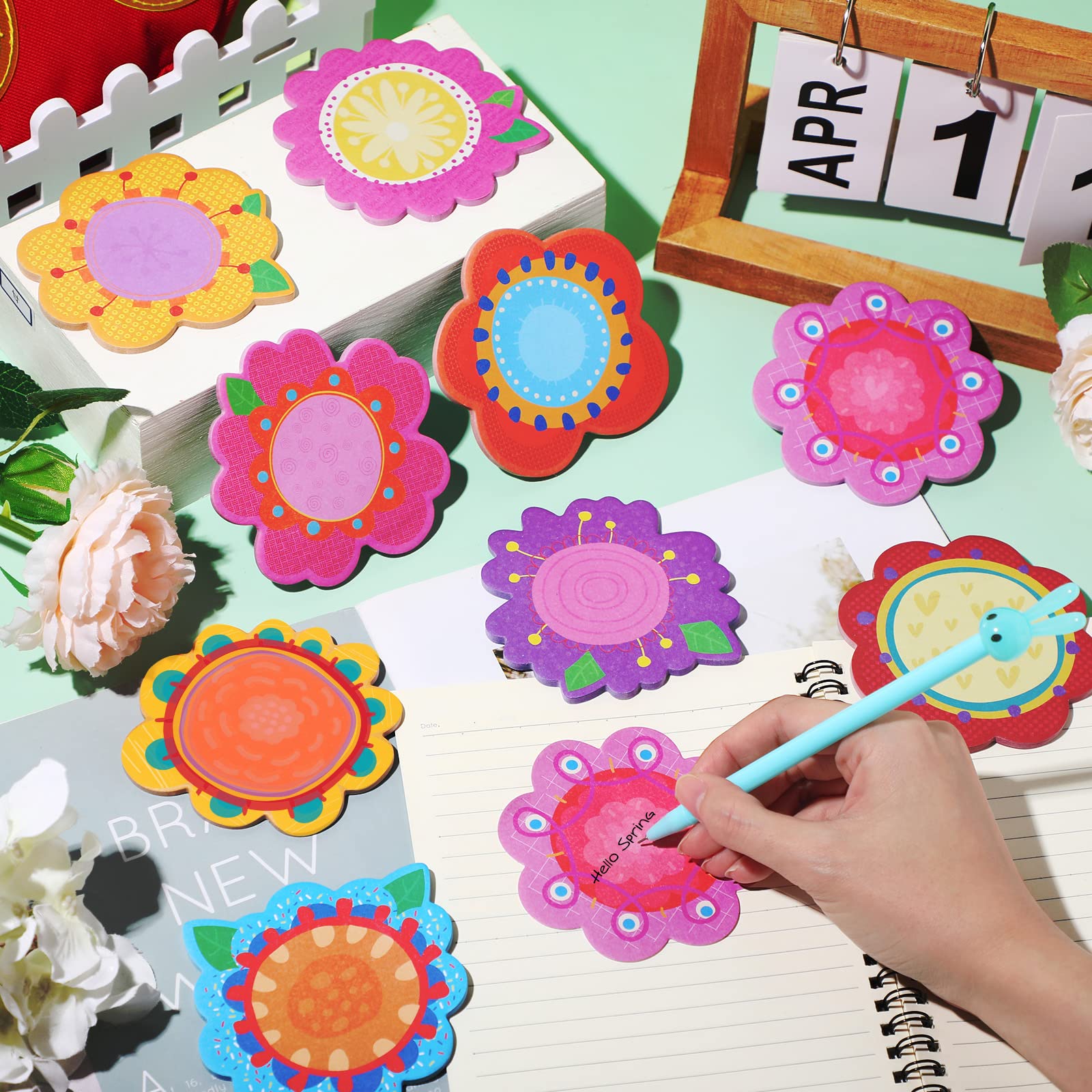 Floral Sticky Notes Memo Pad Set