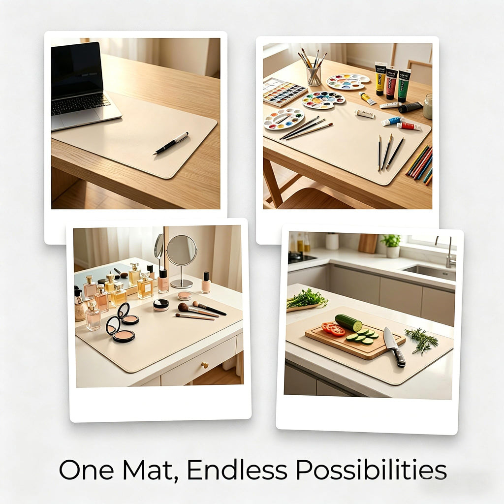 Non-Slip PU Leather Desk Mat