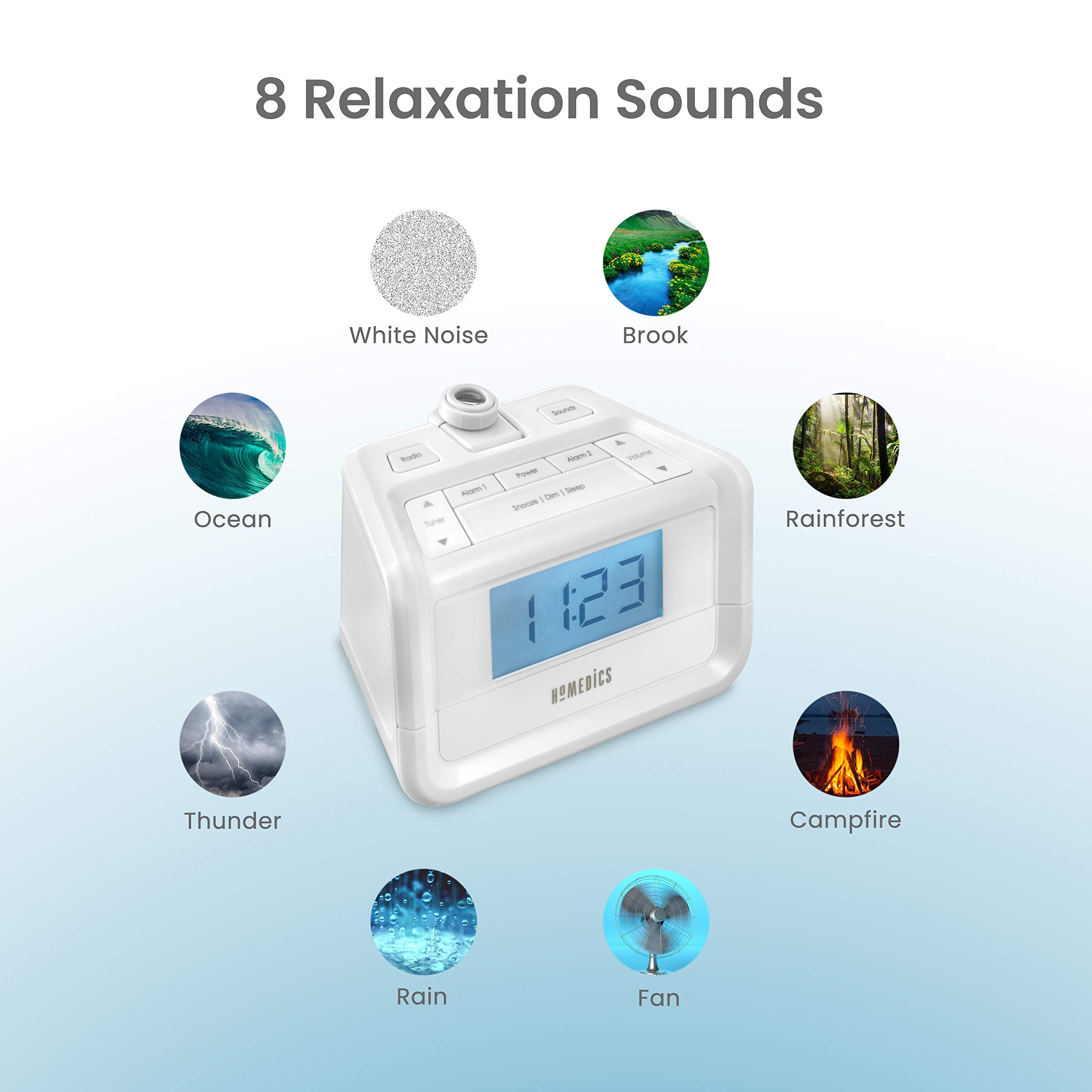 Digital FM Alarm Clock With Nature Sounds
