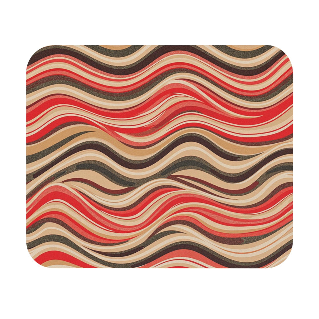 Abstract Wave Pattern Mouse Pad