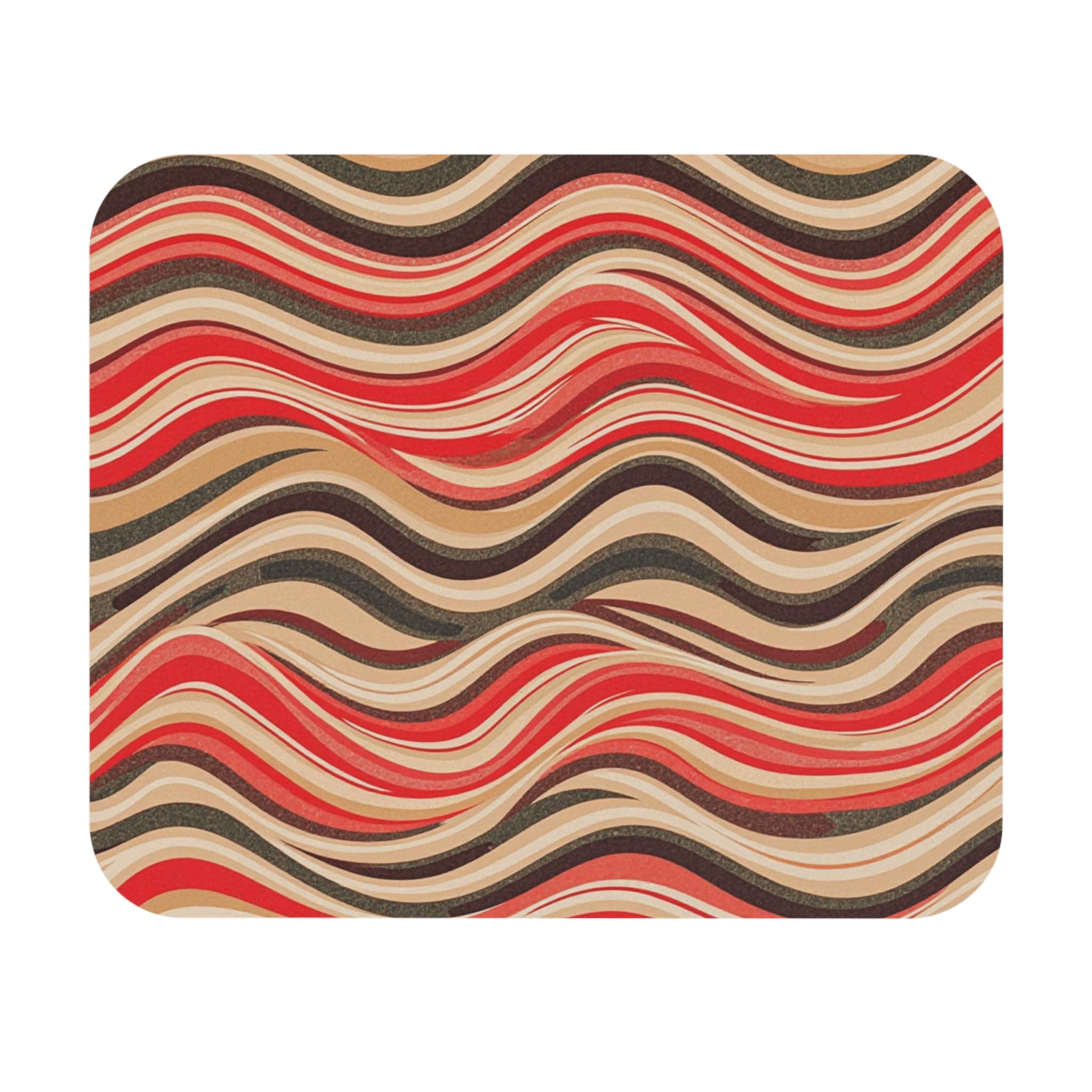 Abstract Wave Pattern Mouse Pad