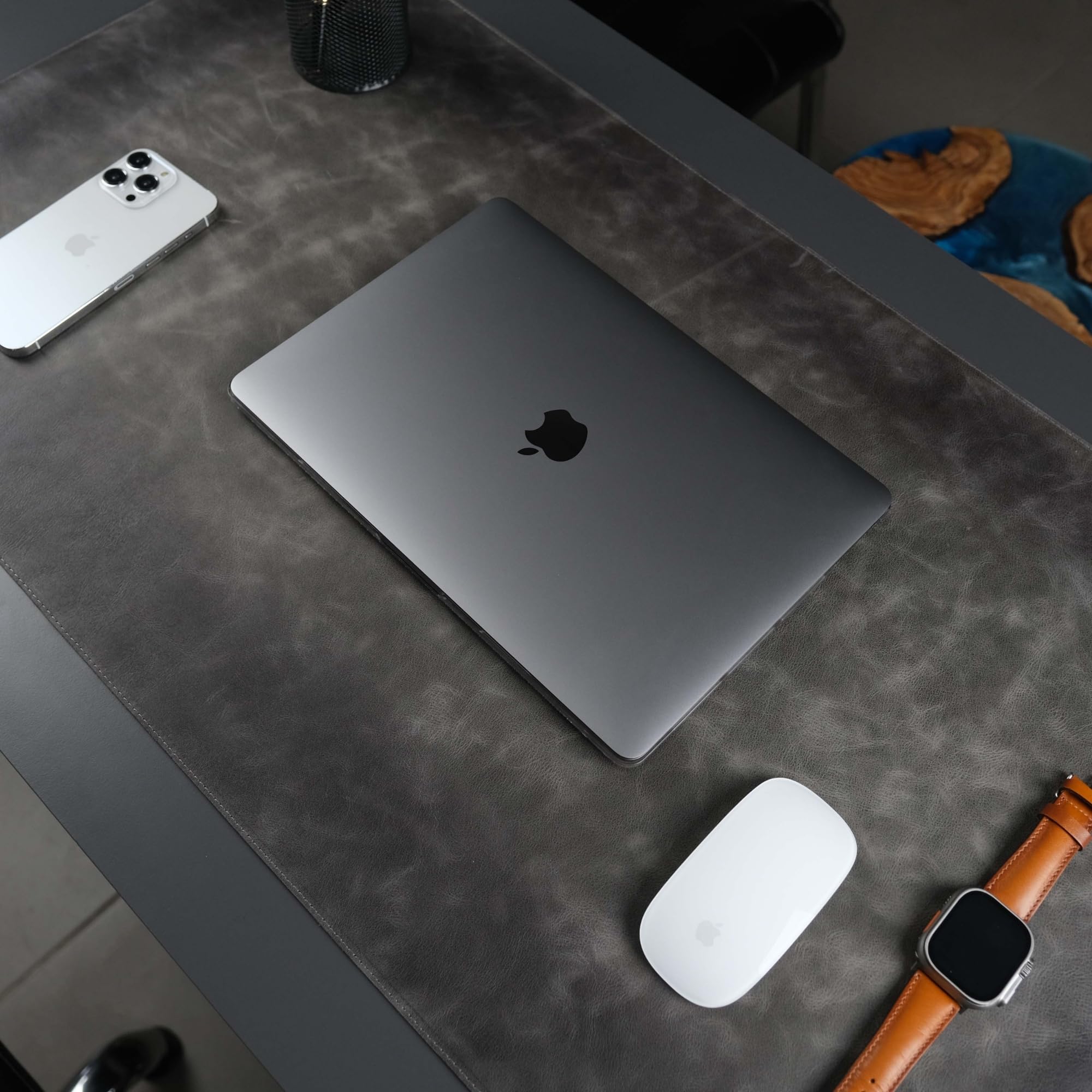 Genuine Leather Desk Pad For Mouse And Keyboard