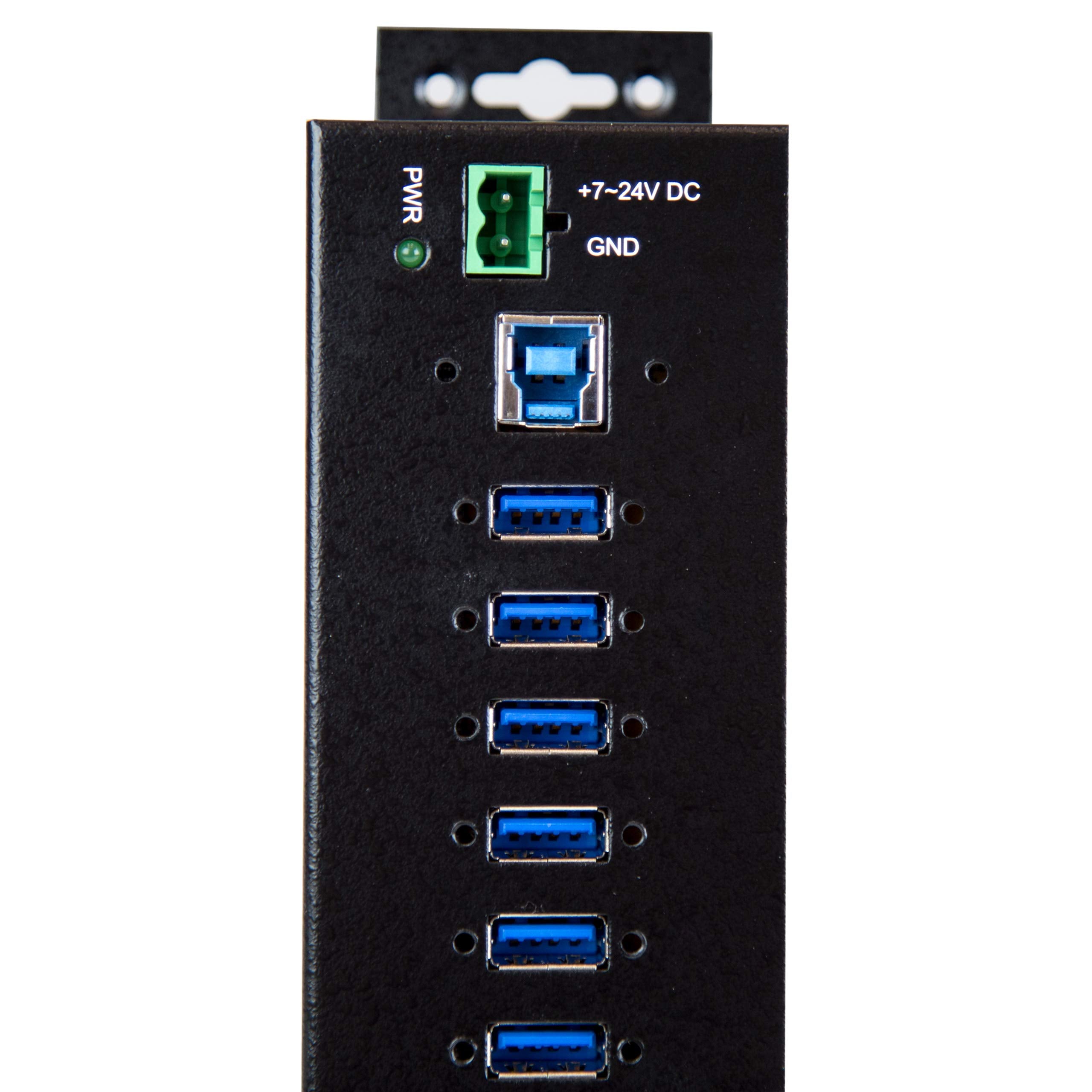 10-Port Industrial USB 3.0 Hub With Power Adapter