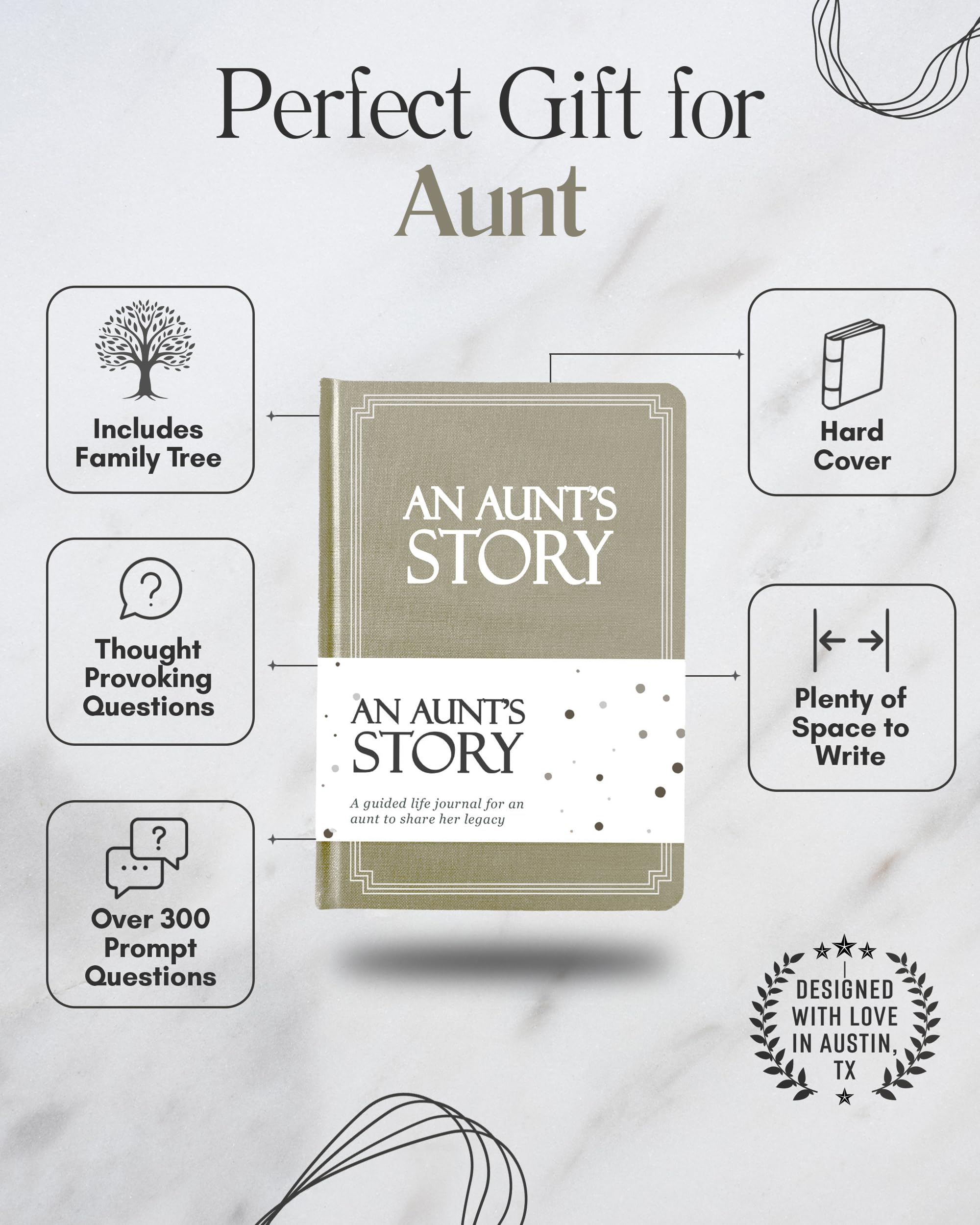 Hardcover Life Story Memory Journal