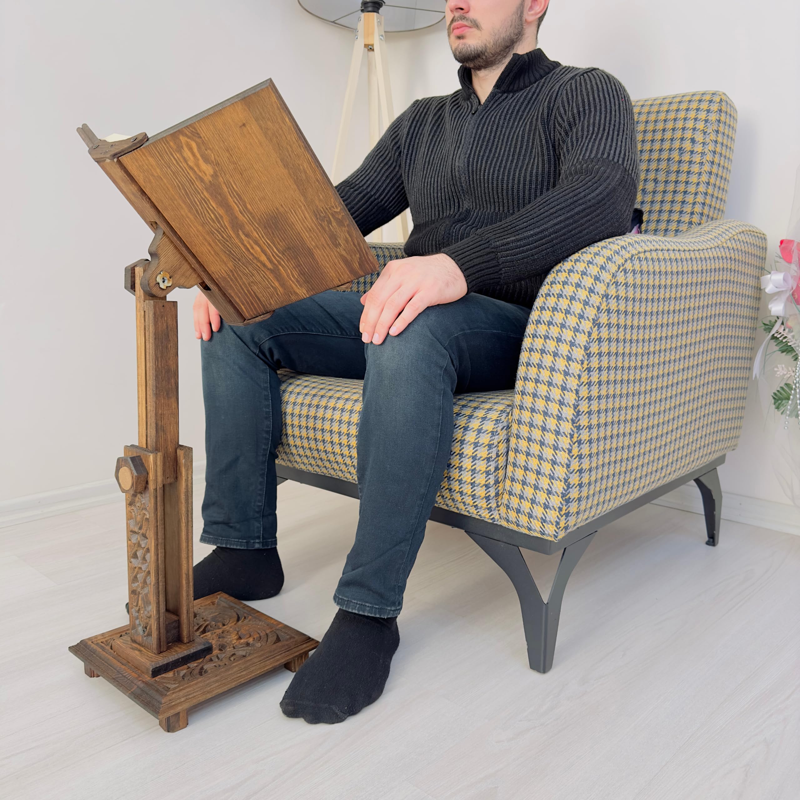 Adjustable Wooden Book Stand For Desktop Reading